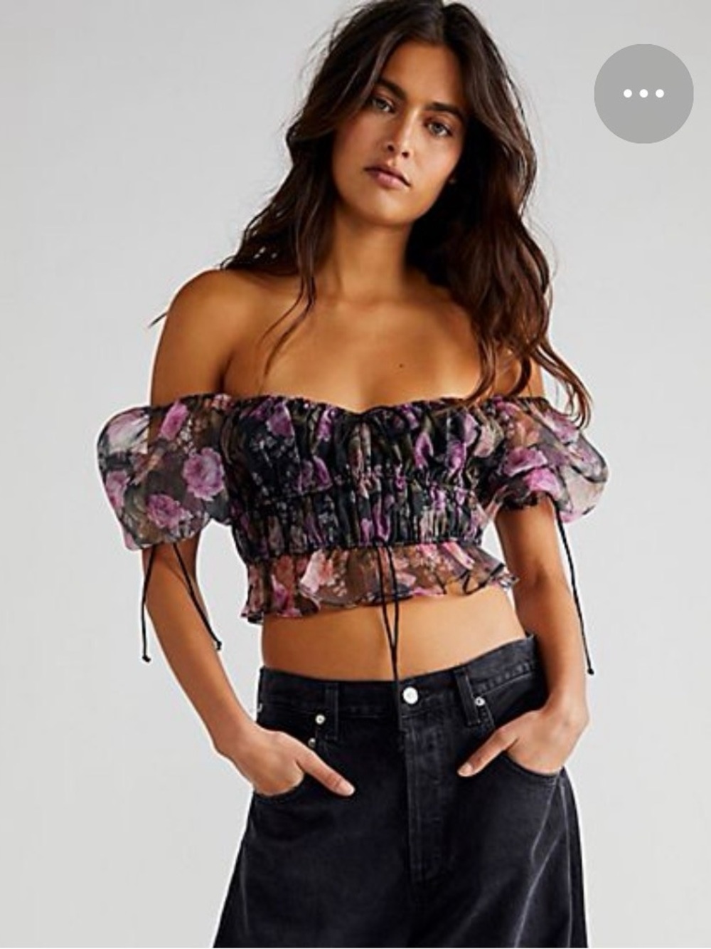 For love and lemons sunshine crop top floral.